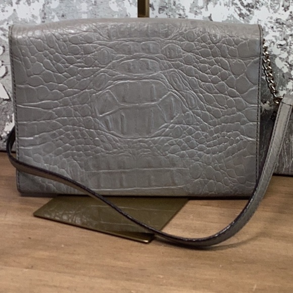 Kate Spade Grey Fiona Embossed Leather Bag Crossbody - Picture 6 of 11